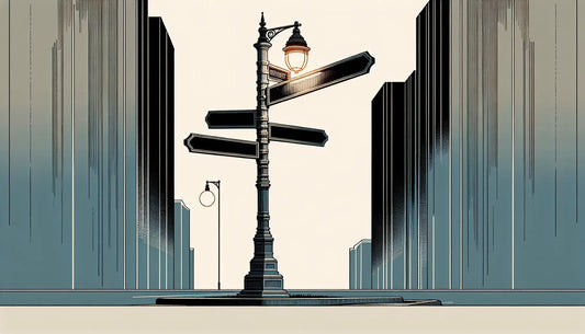 skizziertes städtisches straßenschild bei nacht mit beleuchtung und architektur ohne menschen in reduziertem stil