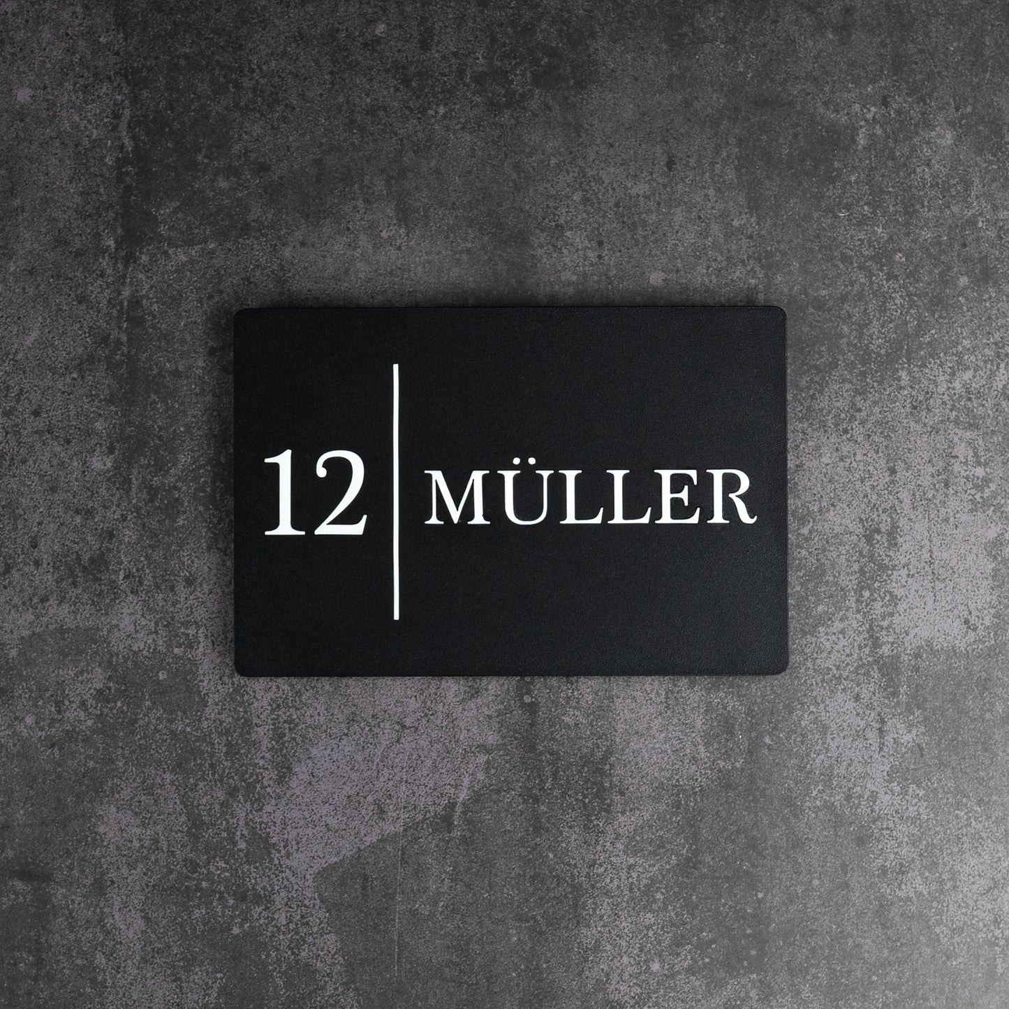Personalisierte Hausnummer mit Nachname