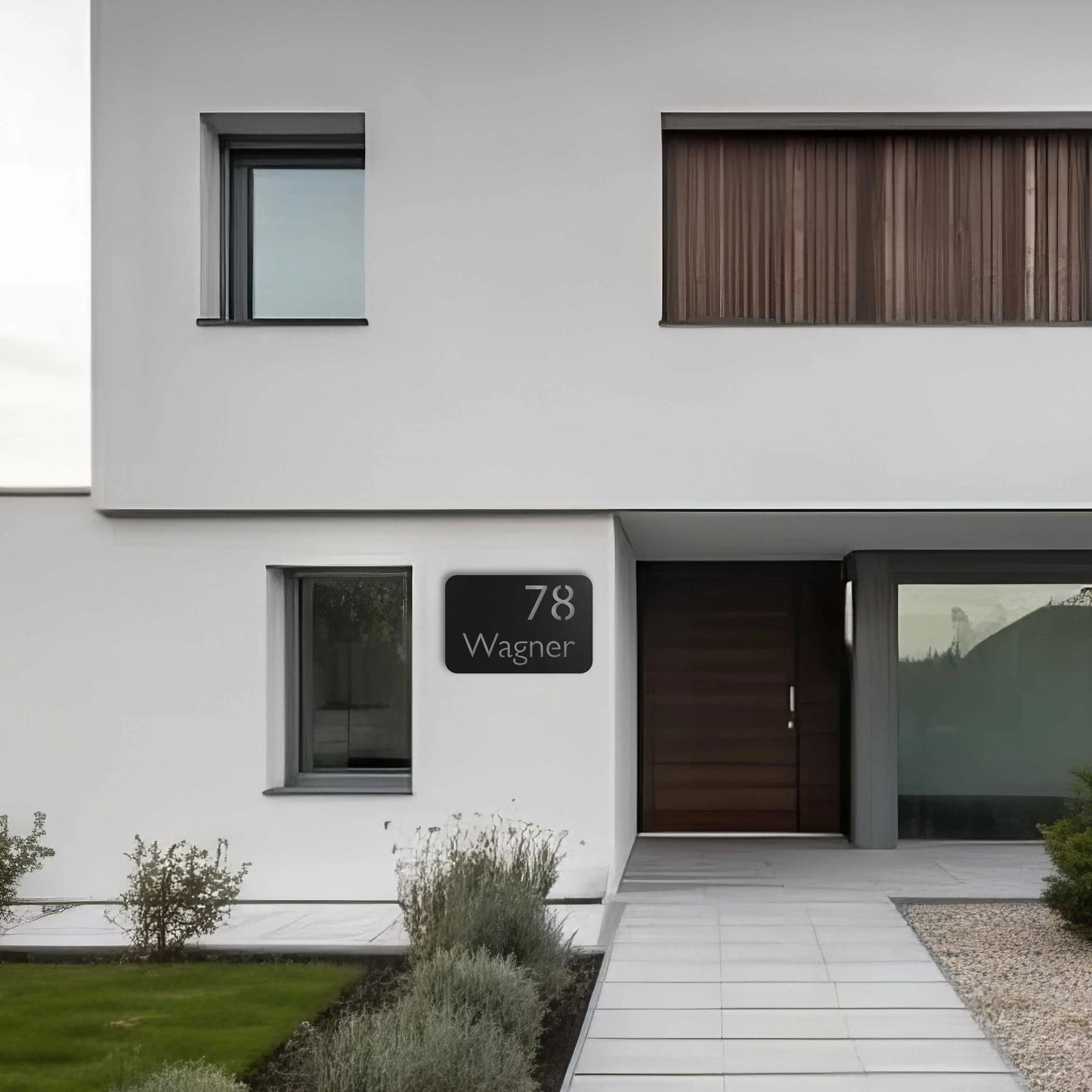 Moderne Nummer- und Namensschild WesterWerk