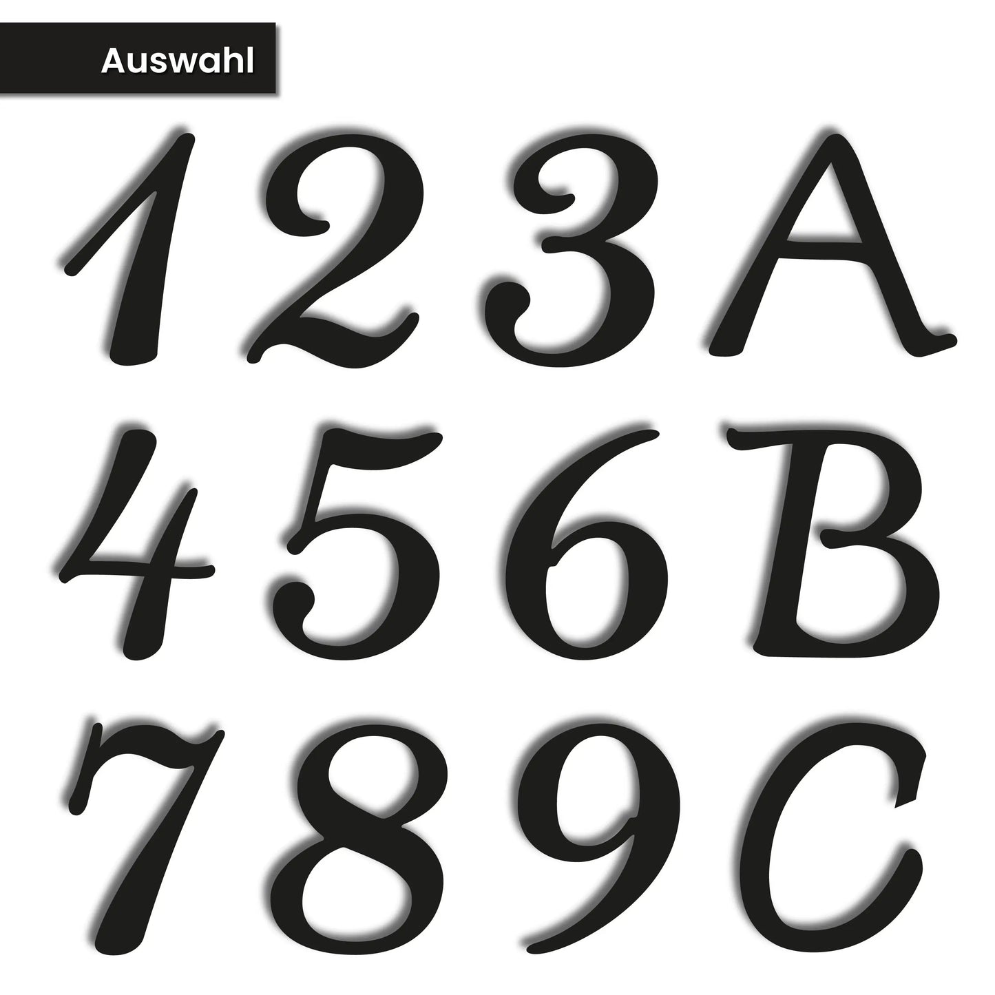 Geschwungene Hausnummer WesterWerk