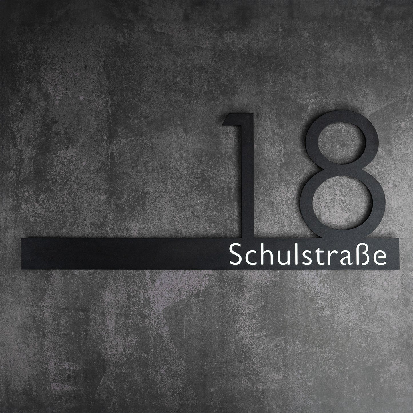 Modernes Straßenschild mit exklusiven Buchstaben