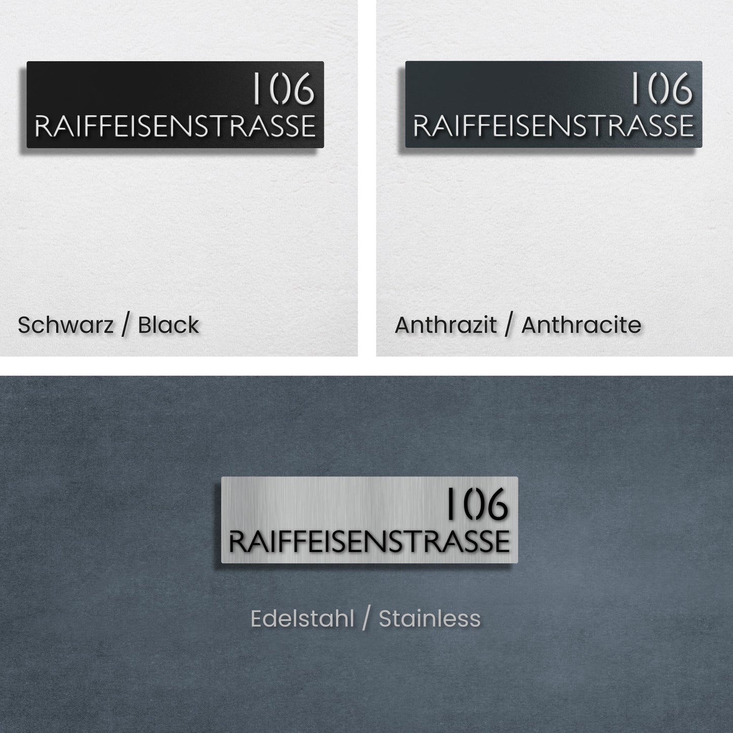 Hochwertiges rechteckiges Straßenschild