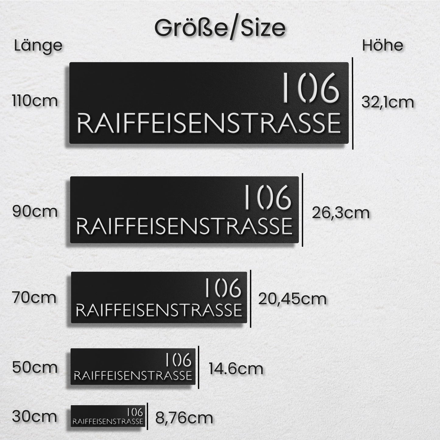 Hochwertiges rechteckiges Straßenschild