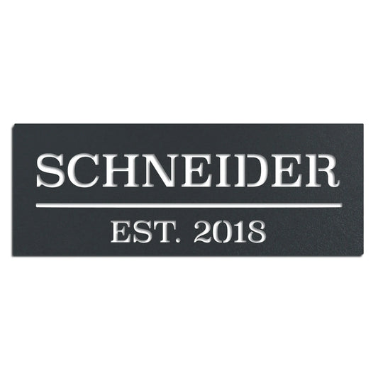Hausschild – Edelstahl Anthrazit RAL 7016