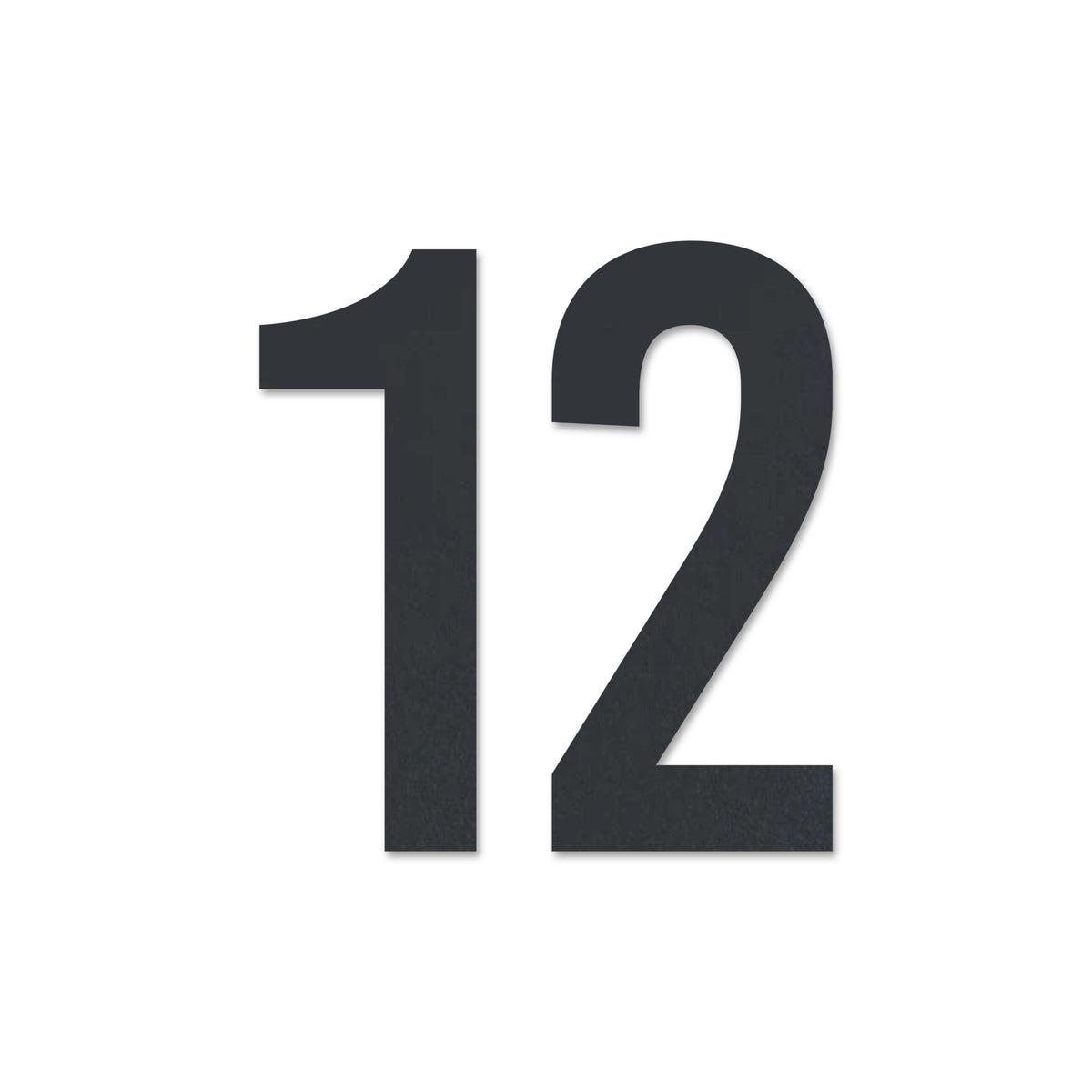 Edelstahl Hausnummer personalisiert – Gewagte Hausnummer „12“, lasergeschnitten · WesterWerk