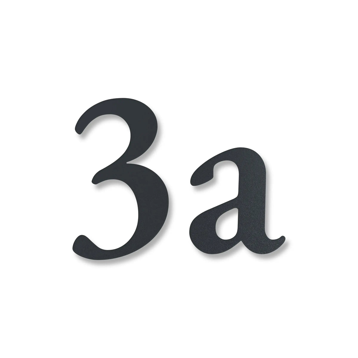 Klassische Hausnummer – Edelstahl Anthrazit RAL 7016