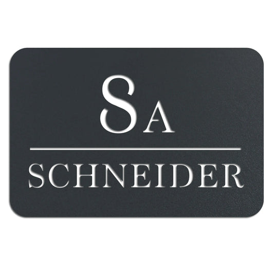 Linienschild – Edelstahl Anthrazit RAL 7016