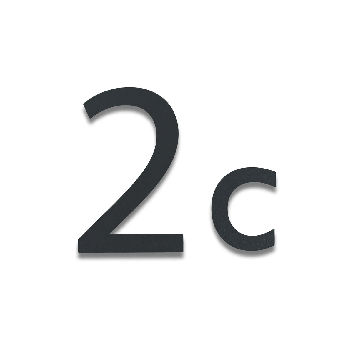 Edelstahl Hausnummer personalisiert – Moderne Hausnummer, 2c – Edelstahl Anthrazit RAL 7016 · WesterWerk