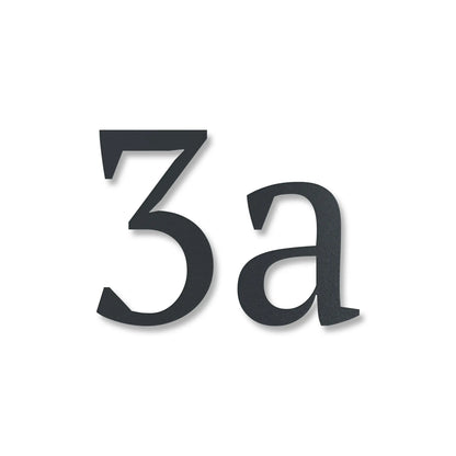 Zeitlose Hausnummer – Edelstahl Anthrazit RAL 7016