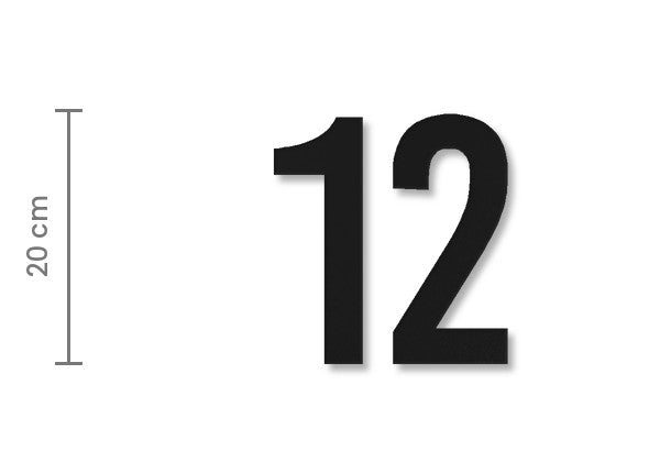 Gewagte Hausnummer – Beispiel 12, 20 cm hoch